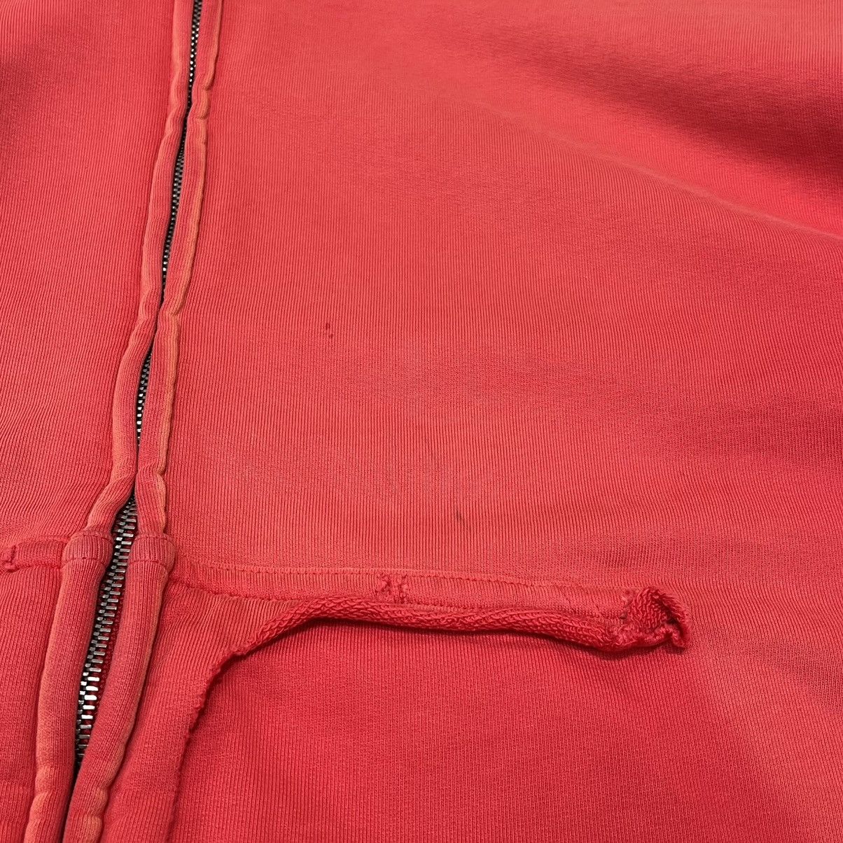 Balenciaga Balenciaga Tape Type Ripped Pocket Zip Up Hoodie Red Size US M / EU 48-50 / 2 - 3 Thumbnail