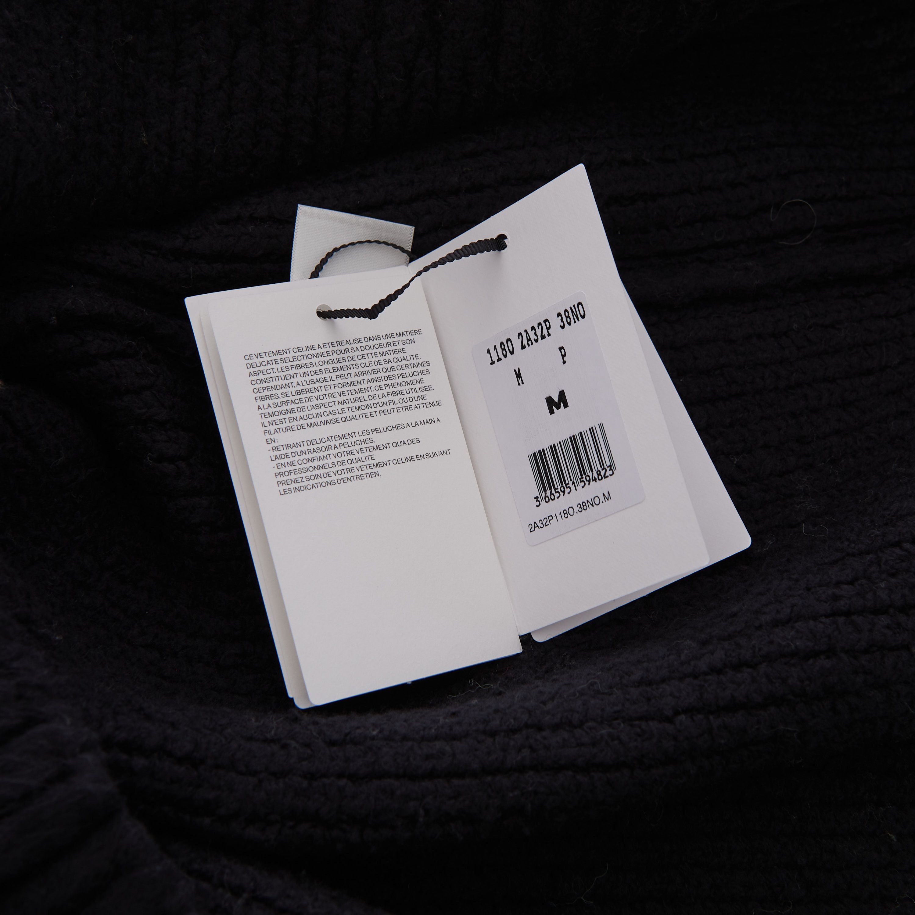 Celine Oversized Sweater In Black & Off White Brushed Cotton Size US L / EU 52-54 / 3 - 10 Thumbnail