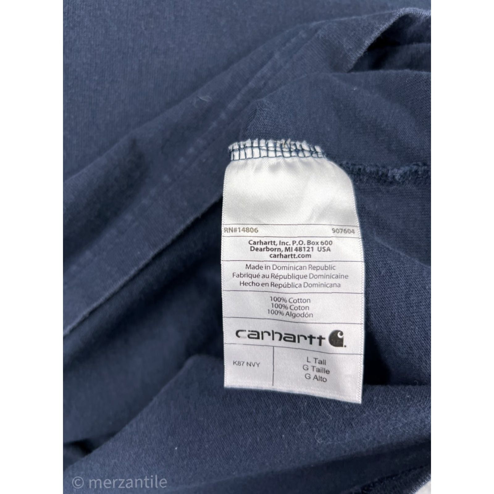 Carhartt Carhartt Mens T-Shirt Shirt L Blue 100% Cotton K87 Pocket Crew Neck Workwear Shirt Mens Blue K87 Size US L / EU 52-54 / 3 - 4 Thumbnail