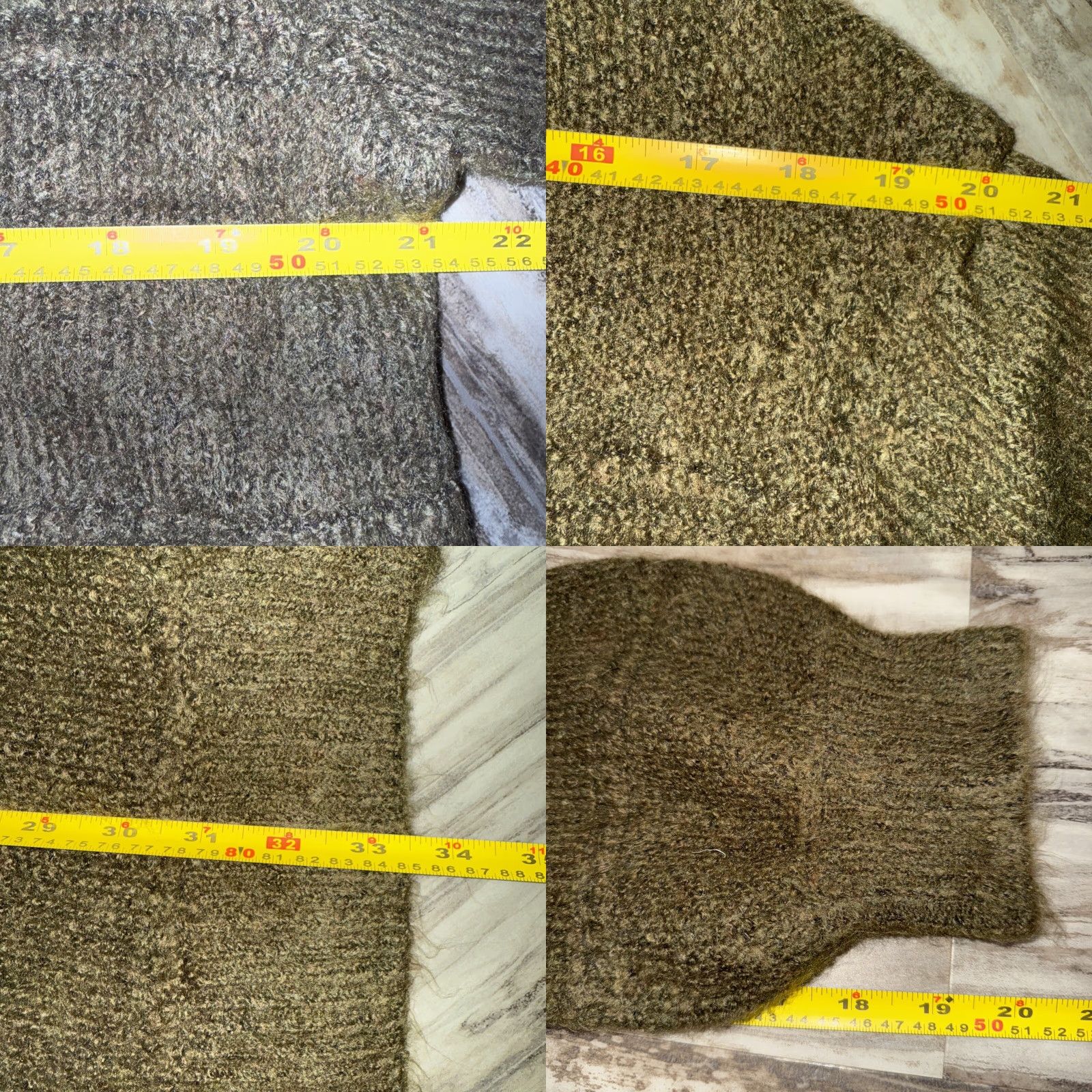 Olive Bibi Olive Green Hooded Cardigan Women Large Bohemian Knit Sweater Fall Winter Spring Boho Patterned Long Sleeve Machine Washable Size L / US 10 / IT 46 - 8 Thumbnail