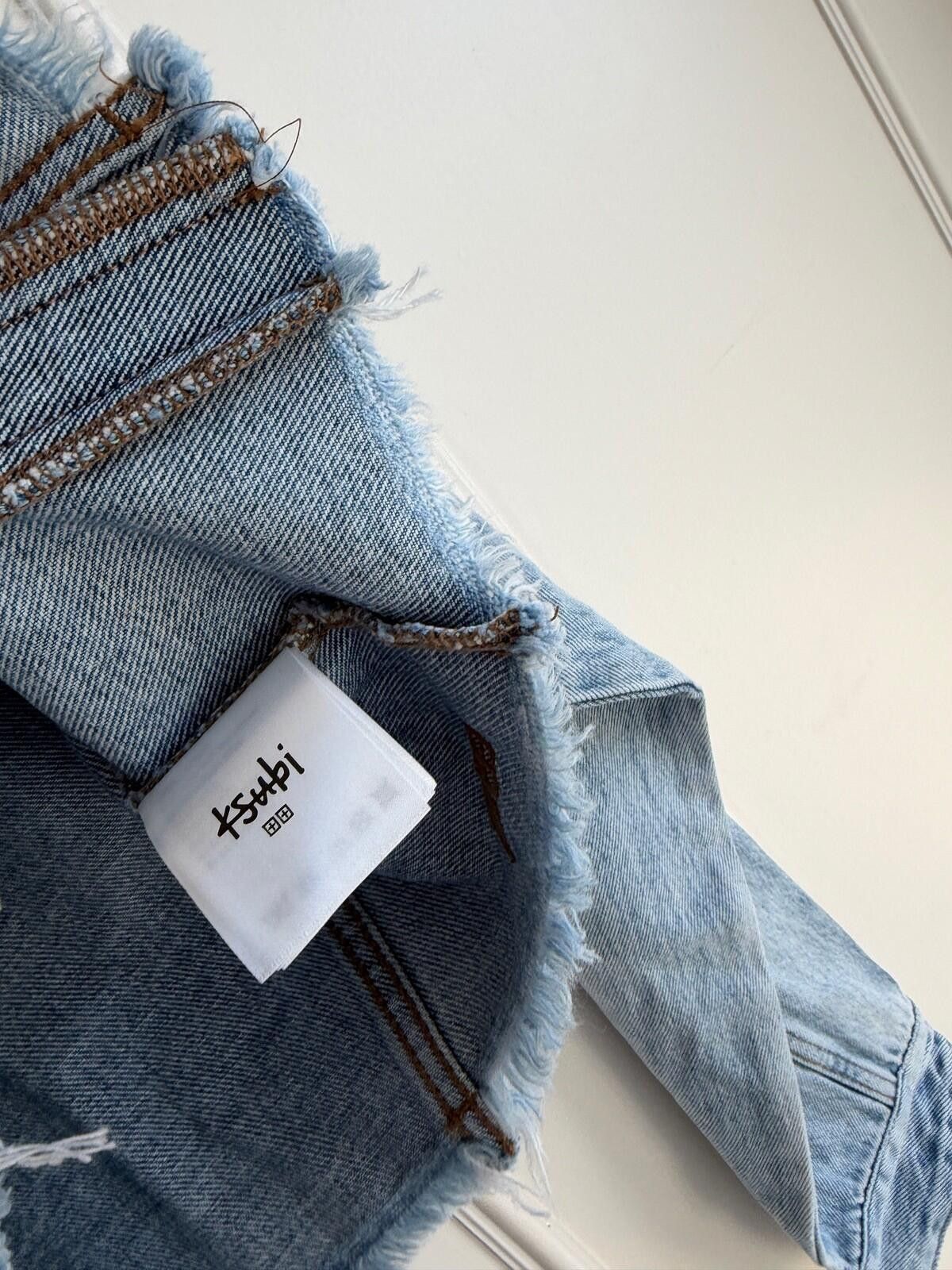 Ksubi new Ksubi womens denim Jacket top small s 8 blue torn up 2 Size S / US 4 / IT 40 - 8 Thumbnail