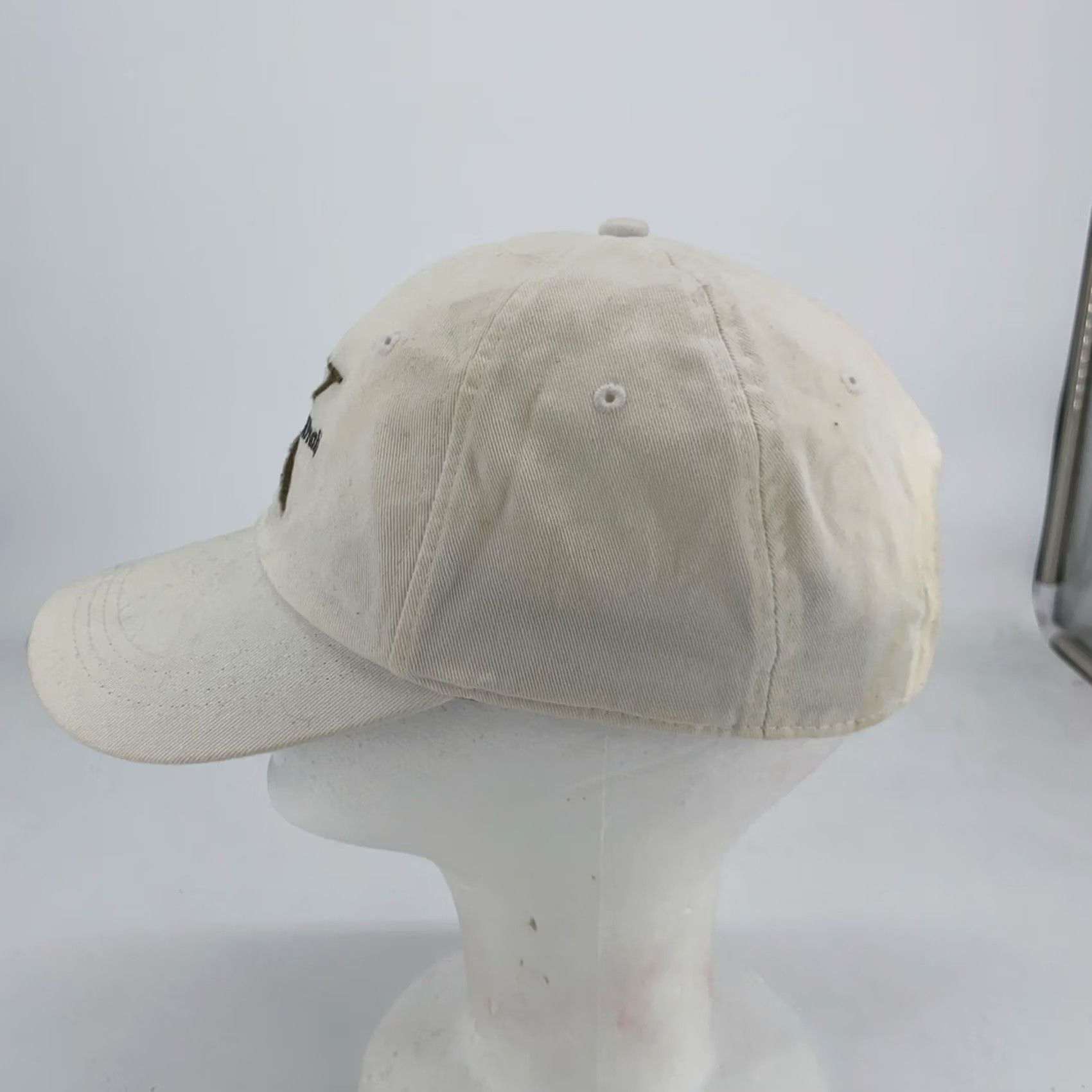 Calvin Klein Calvin Klein Hat Cap Strap Back One Size White Embroidered Mens Casual Cap Baseball Cap Size ONE SIZE - 4 Thumbnail