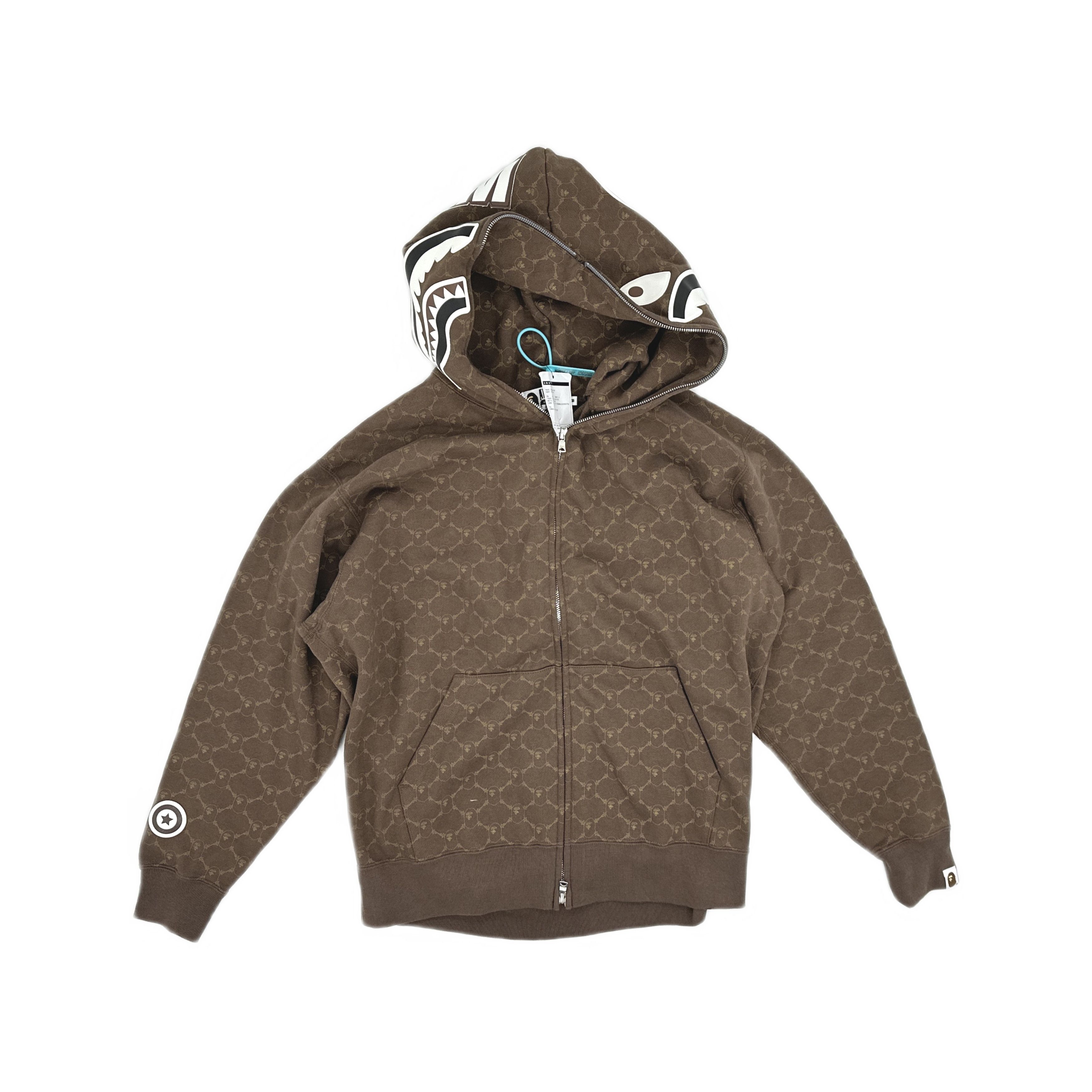 Bape A Bathing Ape Monogram Shark Hoodie Size M Size US M / EU 48-50 / 2 - 1 Thumbnail