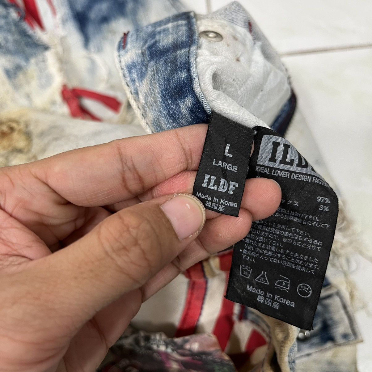 Jean Vintage ILDF Punk Distressed Motive Denim Size US 34 / EU 50 - 23 Thumbnail