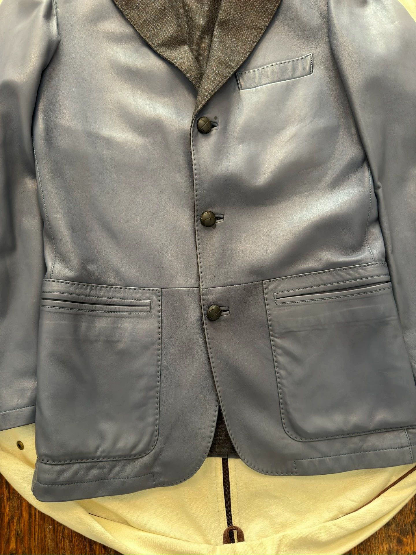 Kiton Kiton Lambskin Leather Jacket 46 Like New Hand-Stitched Size US S / EU 44-46 / 1 - 3 Thumbnail