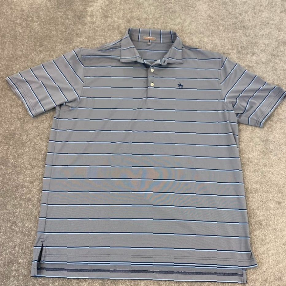 Peter Millar Peter Millar Summer Comfort Polo Men Medium Gray Golf Shirt S/S Shirt Mens Golf Shirt Shirt Size US M / EU 48-50 / 2 - 3 Thumbnail