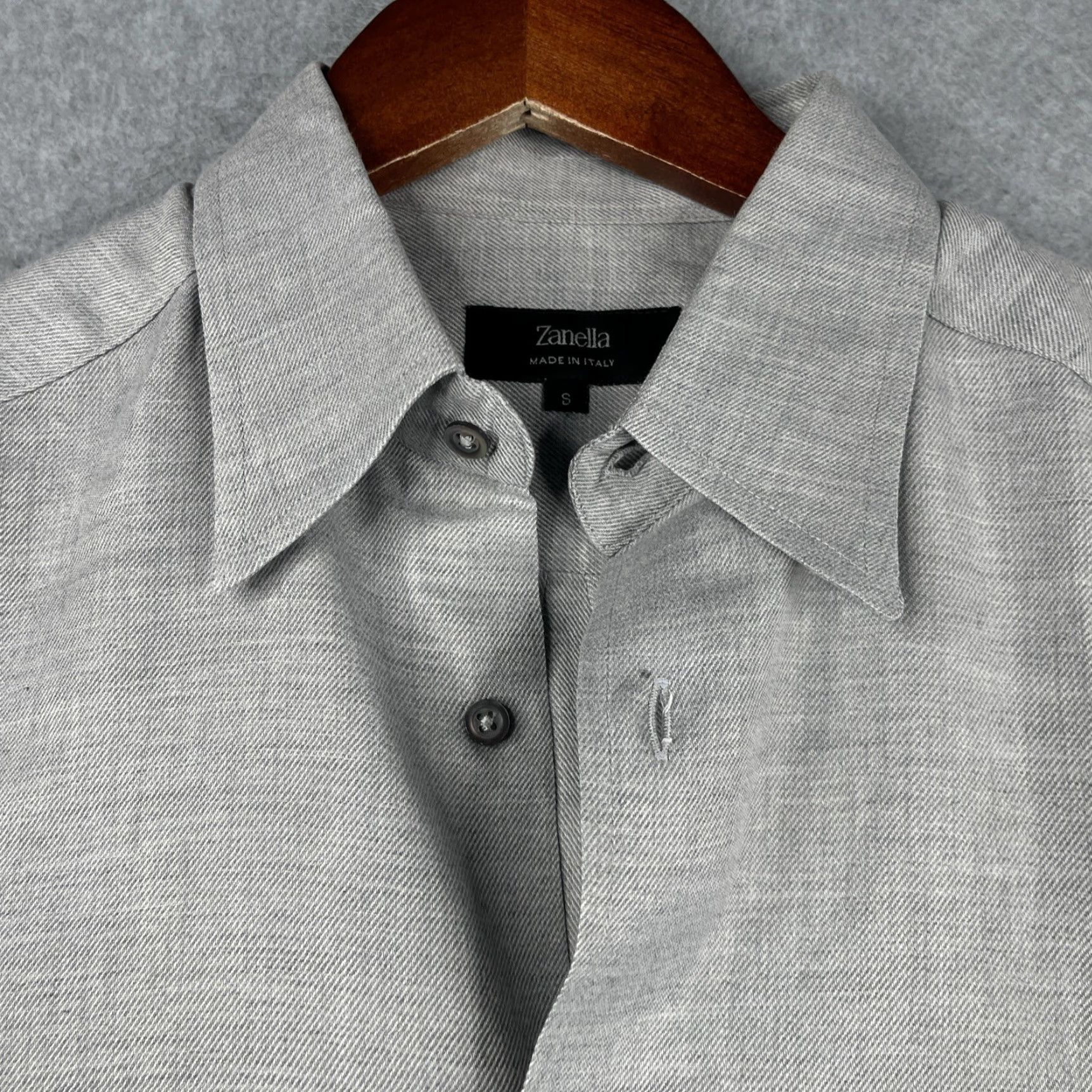 Zanella Zanella Shirt Button-Up Long Sleeve Mens Small Gray Heather Pocket Casual Classic Designer Vintage: No Size US S / EU 44-46 / 1 - 4 Thumbnail