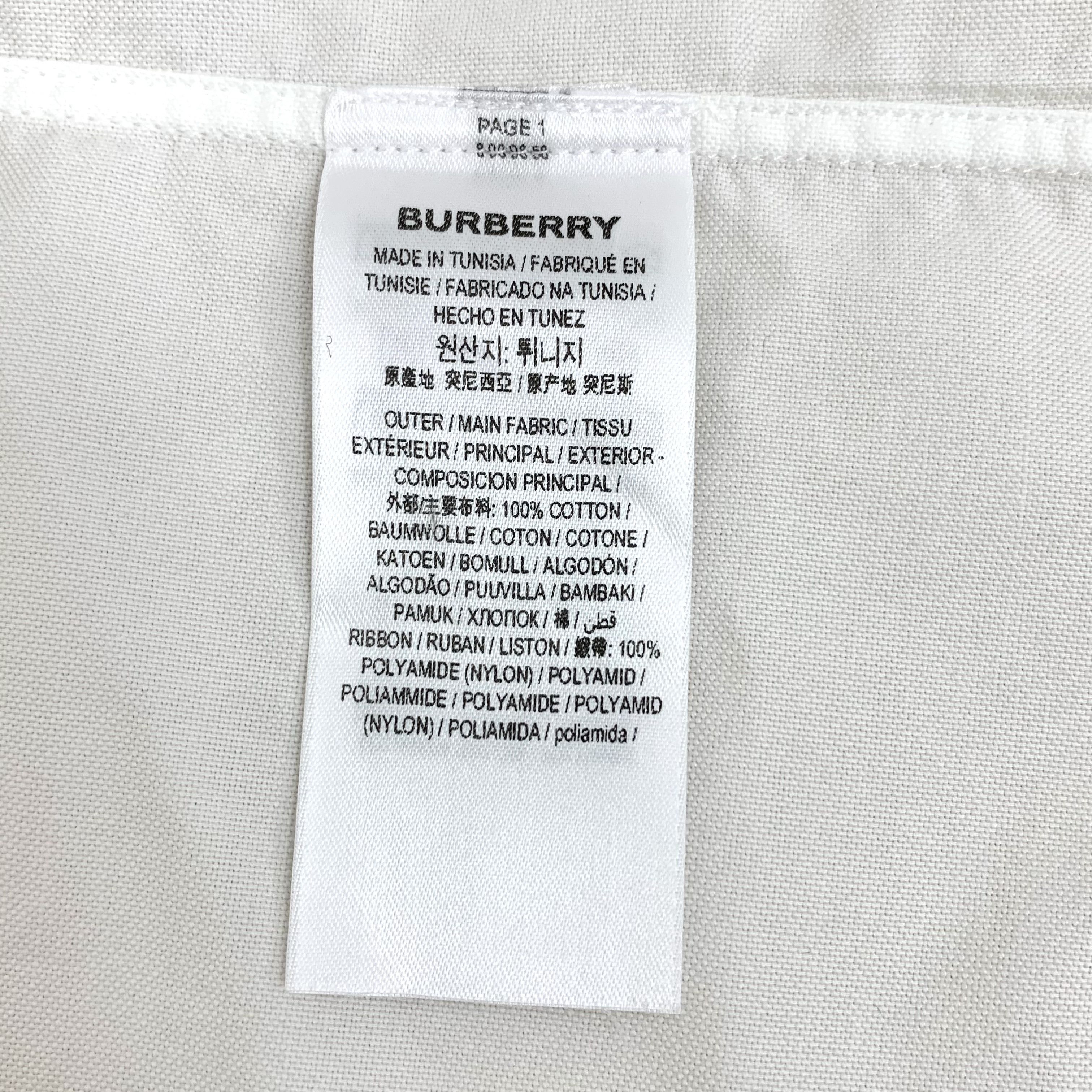 Burberry Burberry Striped Cotton Shirt White (M) Size US M / EU 48-50 / 2 - 8 Thumbnail