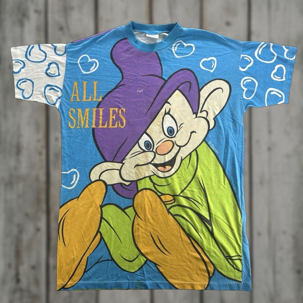 Disney VINTAGE Disney Snow White Shirt One Size Unisex Oversized Nightwear Blue 1990s Graphic Tee Mens Womens Boys Girls Size US M / EU 48-50 / 2 - 1 Thumbnail