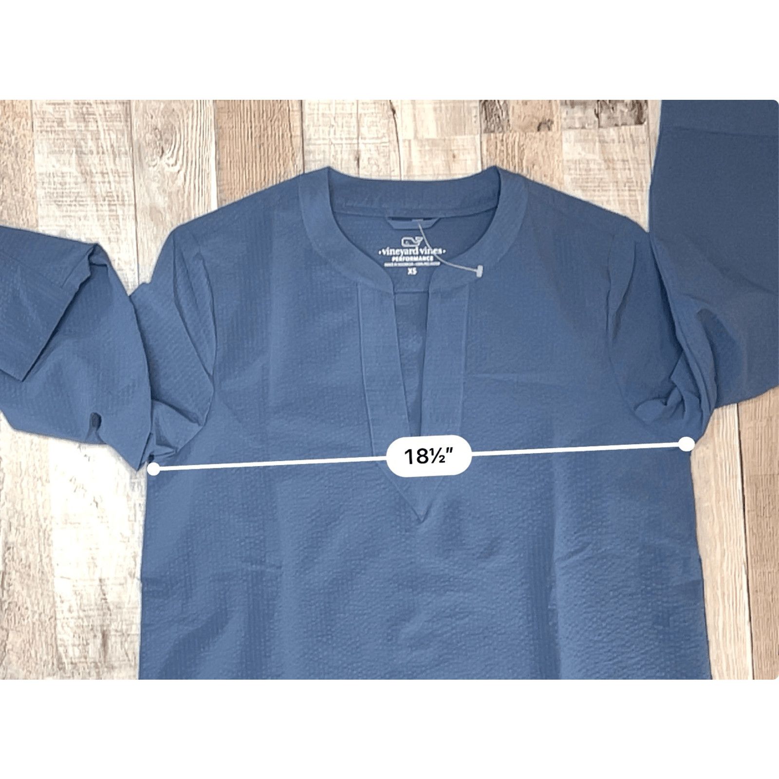 Vineyard Vines Vineyard Vines Performance Textured Tunic Top House Blue XS Size XS / US 0-2 / IT 36-38 - 5 Thumbnail
