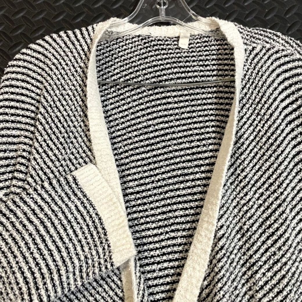 Eileen Fisher Eileen Fisher Cardigan Sweater Multicolor Stripe Handkerchief Hem V-Neck Long Sleeve 100% Organic Cotton Size M / US 6-8 / IT 42-44 - 4 Thumbnail