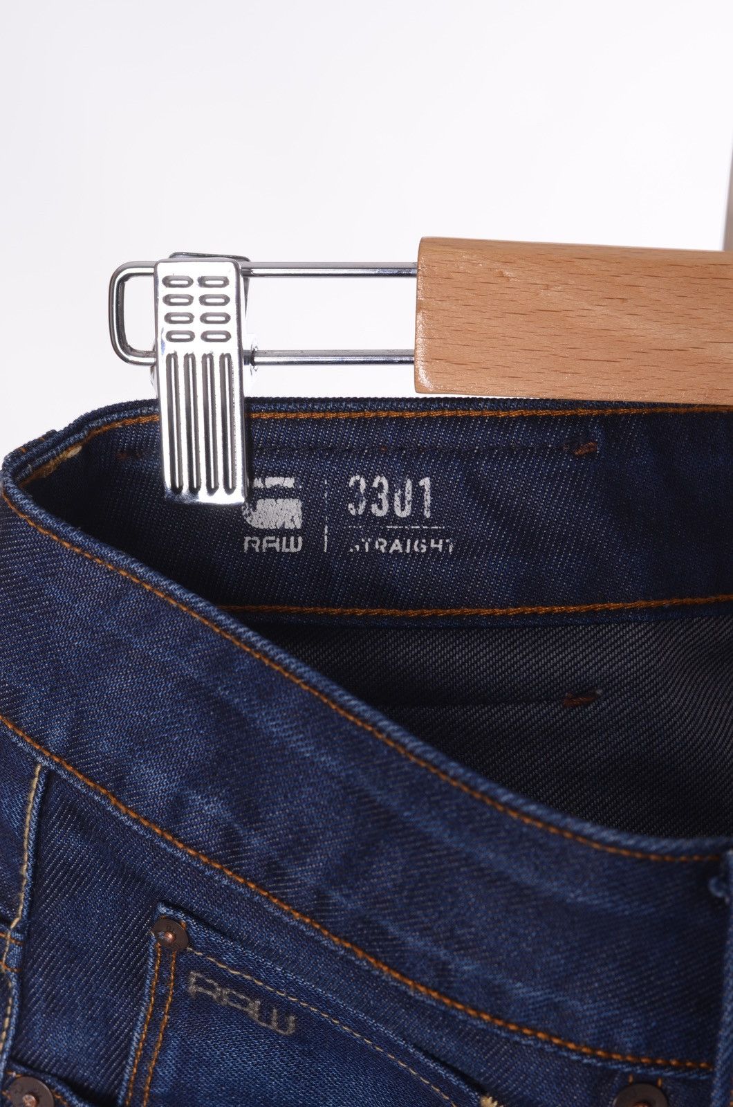 G-Star × Vintage G Star Raw 3301 Slim Mens Denim Pants Jeans Size US 34 / EU 50 - 4 Thumbnail