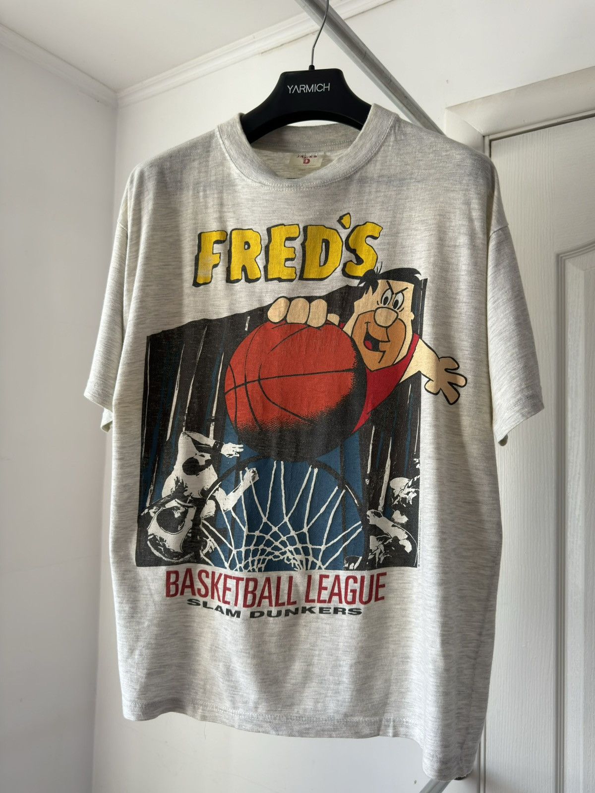 Cartoon Network × Vintage Vintage 1991 FLINTSTONES Basketball Fred Tee Single Stitch Size US M / EU 48-50 / 2 - 1 Thumbnail