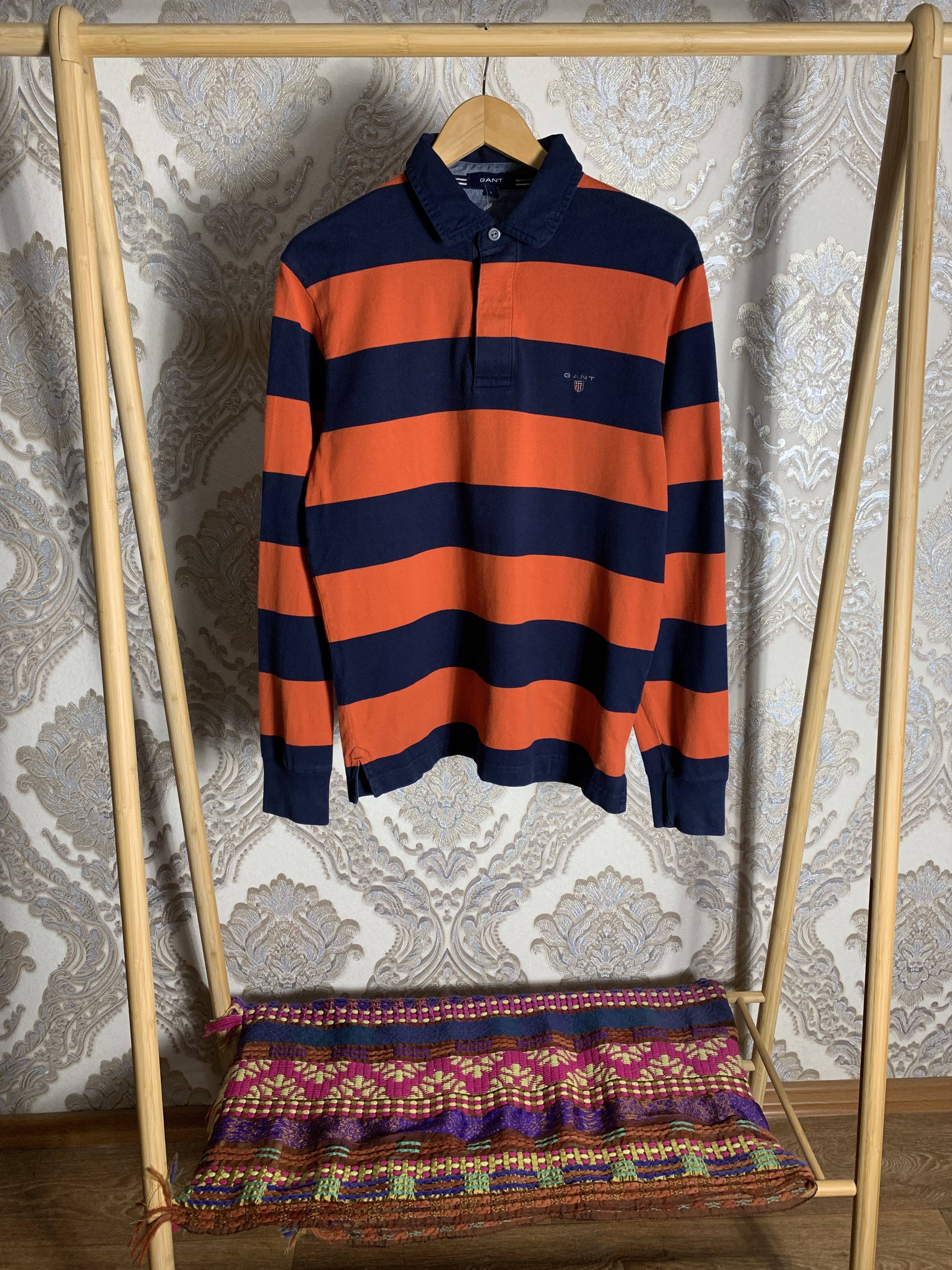 Gant VINTAGE GANT LONG SLEEVE POLO RUGBY DESIGNER RETRO Y2K 90s Size US L / EU 52-54 / 3 - 1 Thumbnail