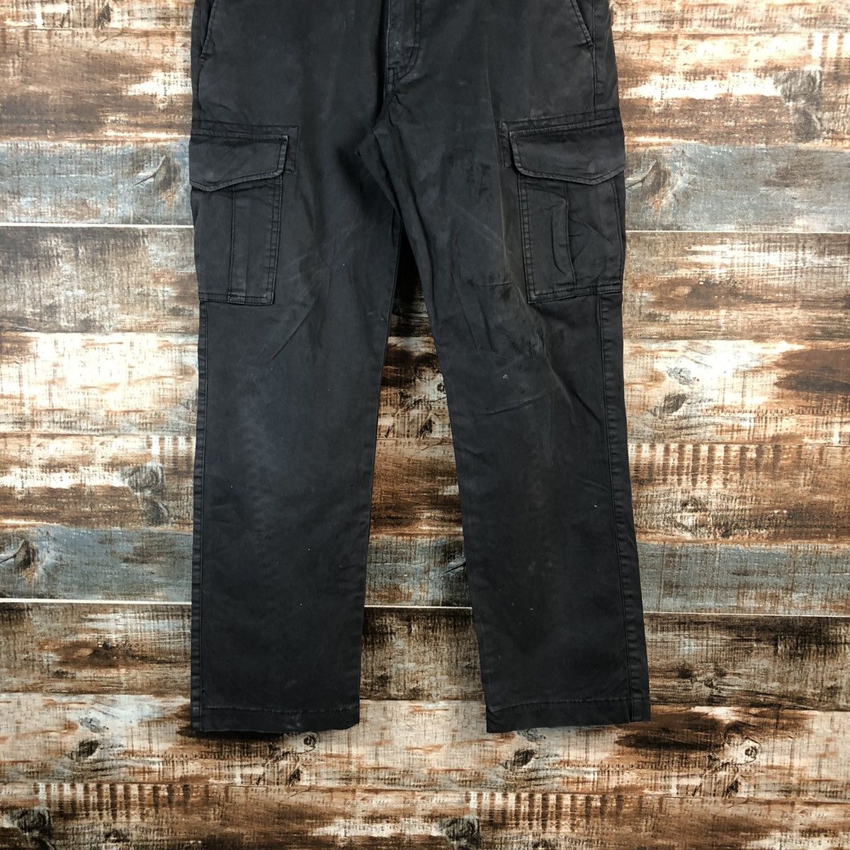 Japanese Brand Uniqlo Black Cargo utility tactical Multipocket Pants #A2561 Size US 30 / EU 46 - 3 Thumbnail