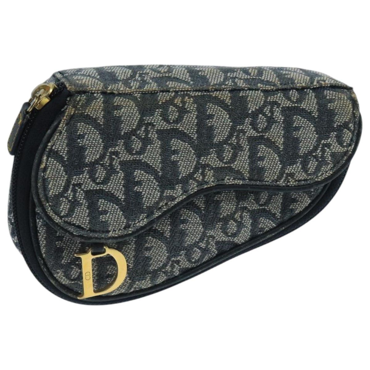 Saddle Navy Canvas Clutch Bag (Pre-Owned)