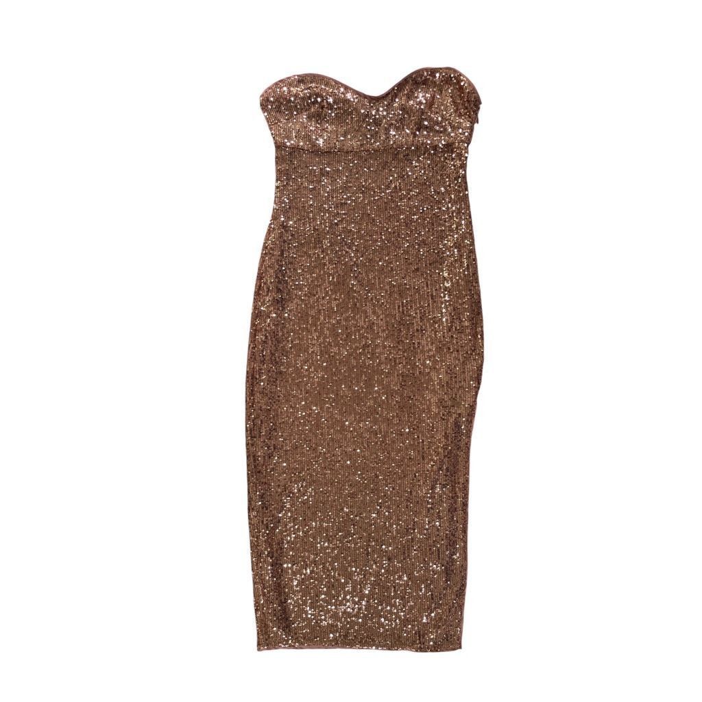 Other MAJORELLE Maizie Midi Dress in Rose Gold Size S / US 4 / IT 40 - 2 Thumbnail