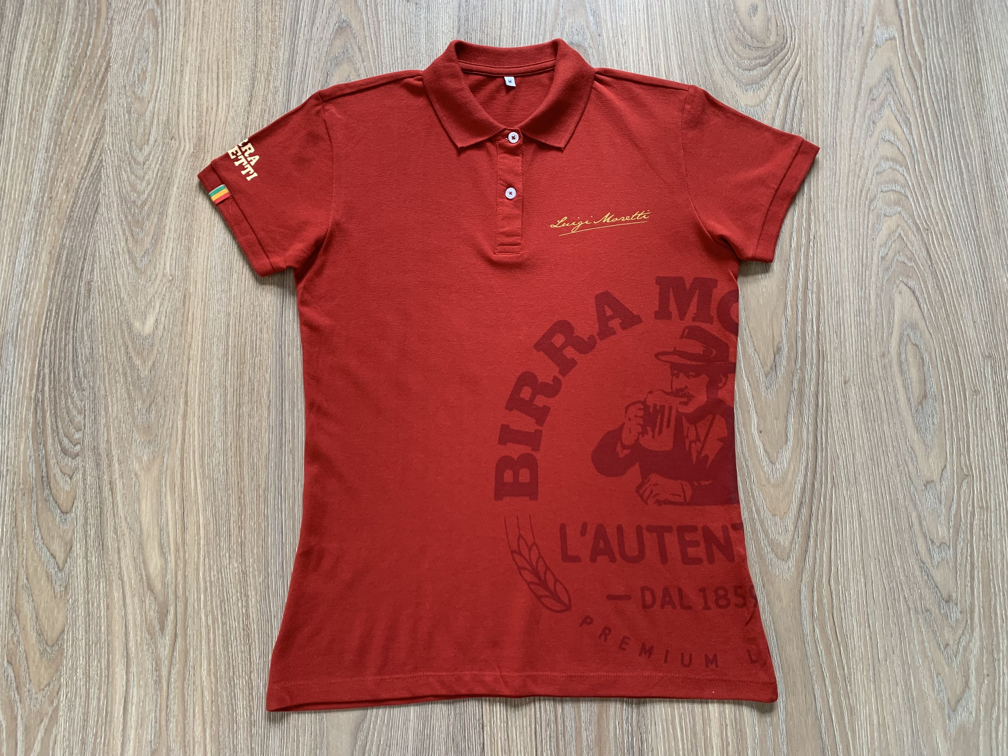 Other Birra Moretti Womens Printed Cotton Polo Size M / US 6-8 / IT 42-44 - 2 Thumbnail