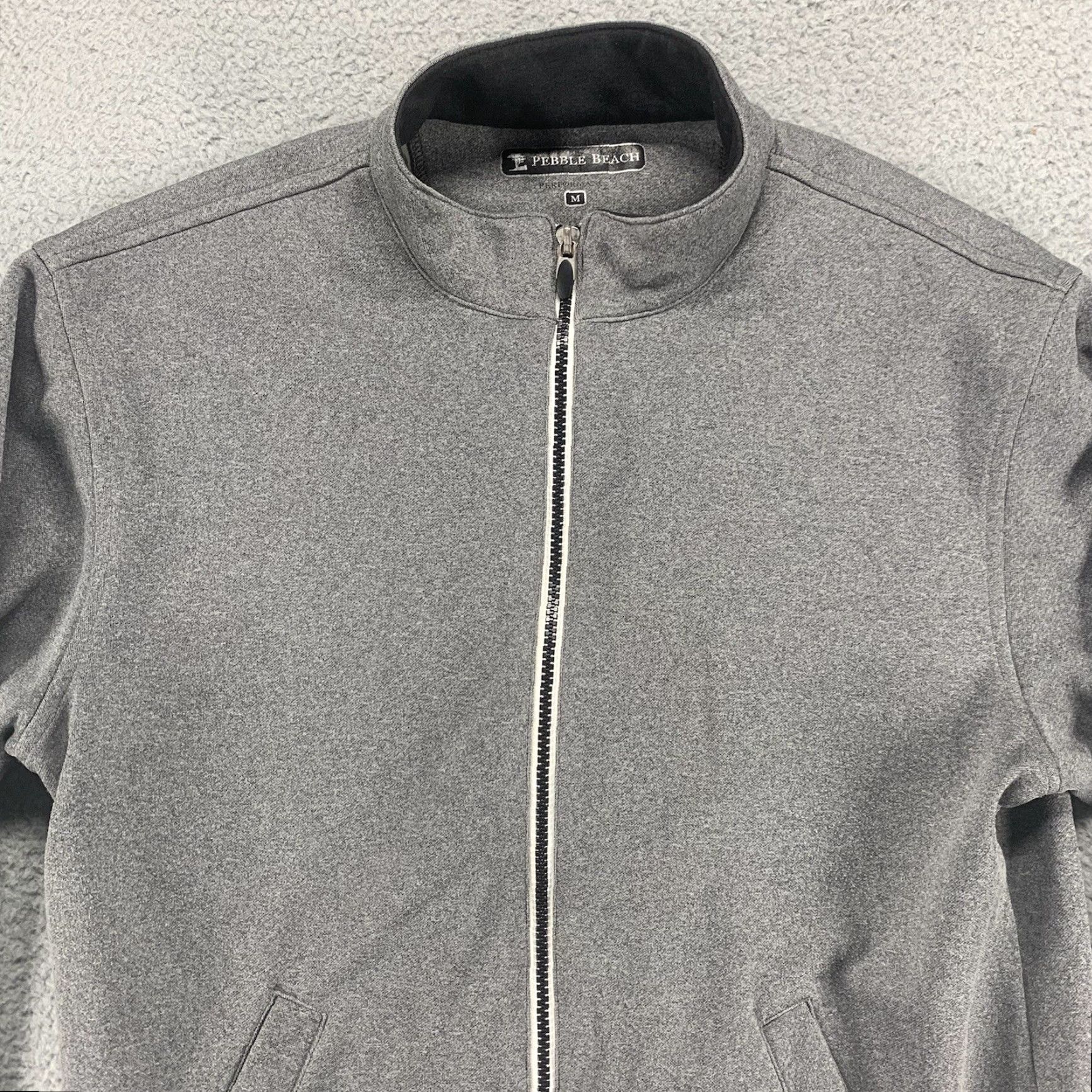 Vintage VINTAGE Pebble Beach Jacket Mens Medium Gray Full Zip Performance Pockets 100% Polyester Size US M / EU 48-50 / 2 - 3 Thumbnail