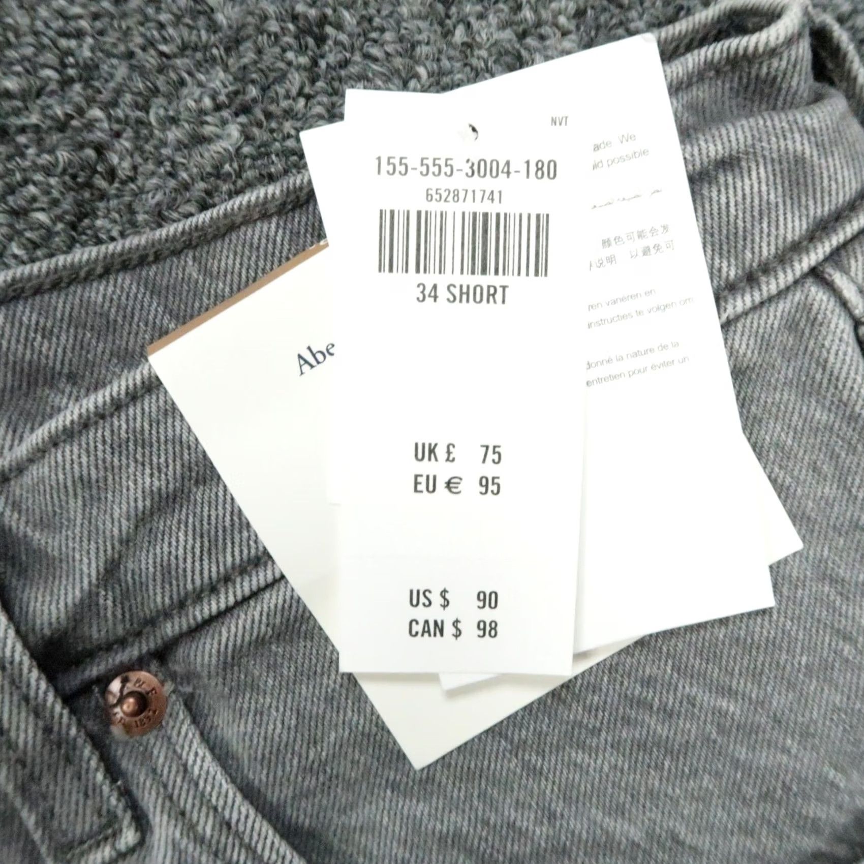 Abercrombie & Fitch Abercrombie & Fitch Jeans Women 34 38 in Gray Straight 5-Pocket Denim Vintage No XS? Size 24" / US 00 / IT 34 - 5 Thumbnail
