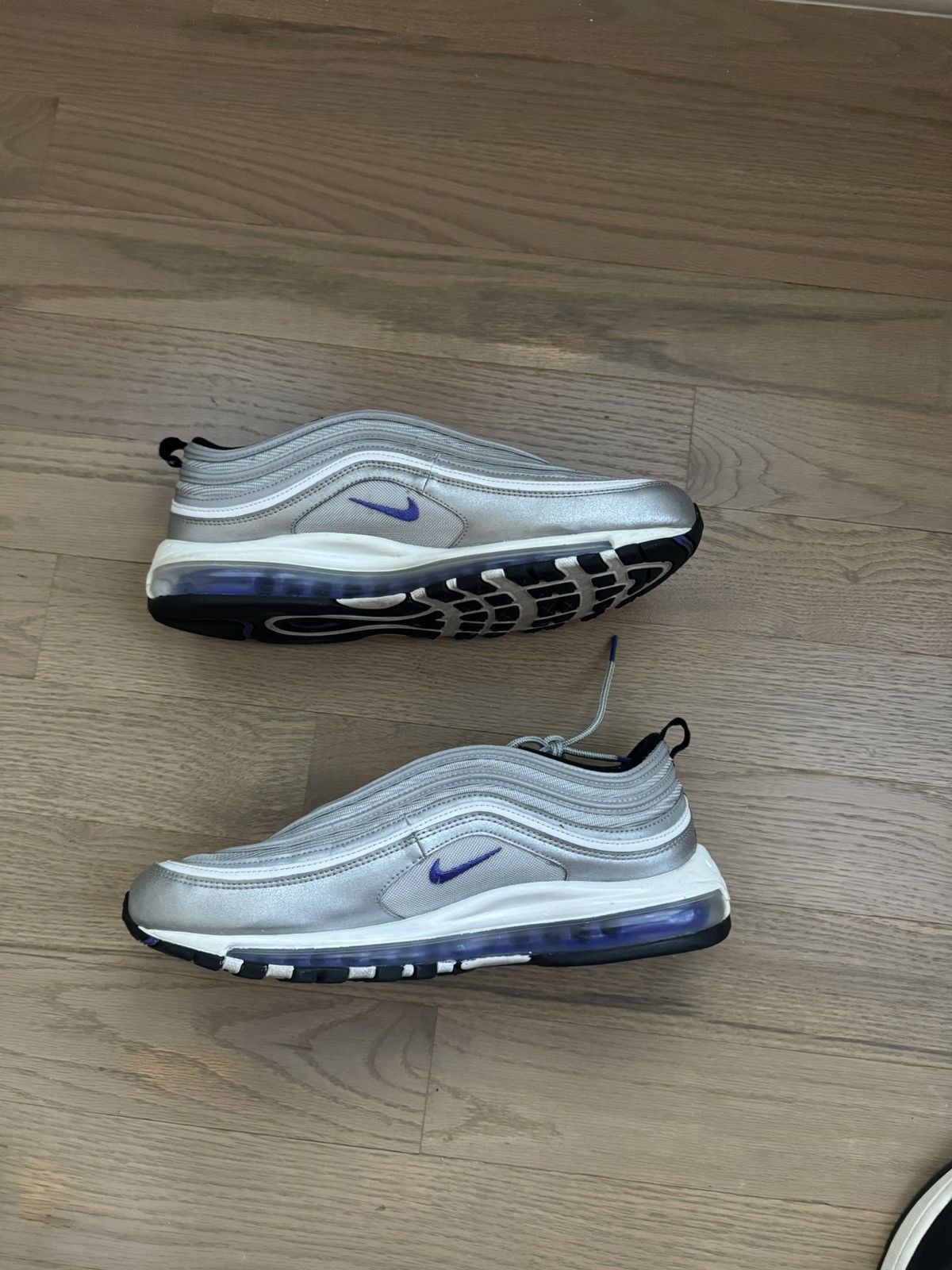 Nike Pre owned Silver and purple Nike air max 97 Size US 13 / EU 46 - 1 Thumbnail