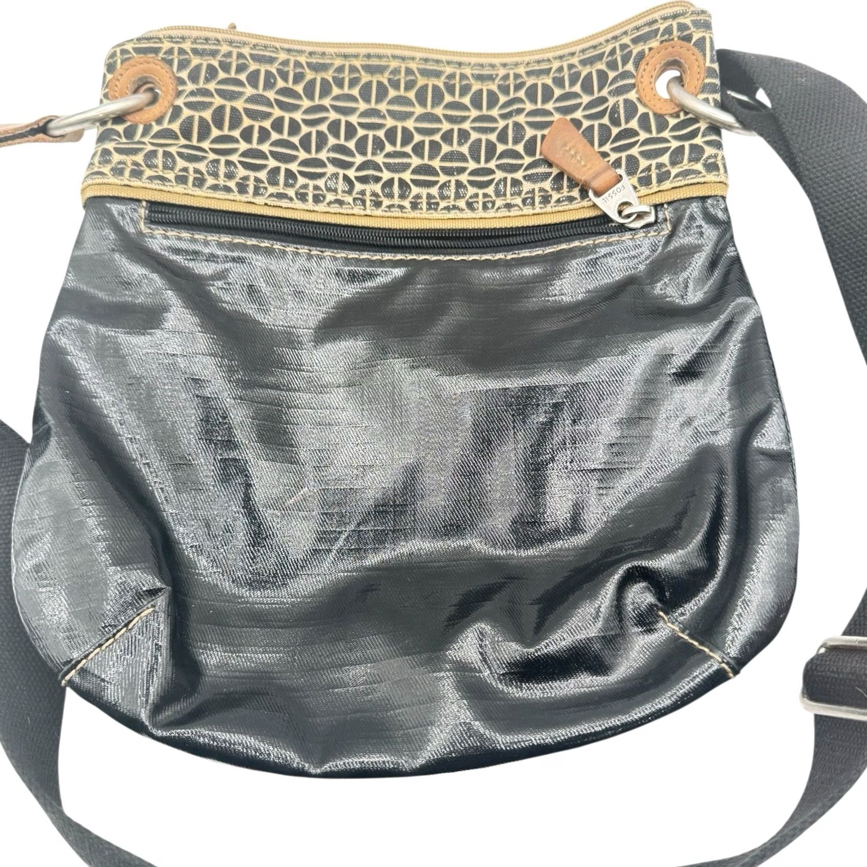 Fossil Fossil Shoulder Bag Womens Medium Black Leather Handbag Size ONE SIZE - 6 Thumbnail