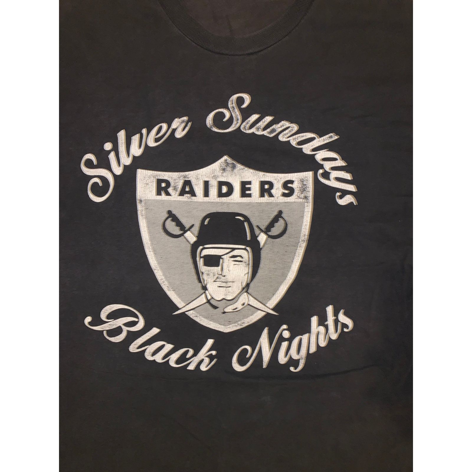 NFL × Vintage Oakland Raiders "Silver Sundays Black Nights" T-Shirt L Size US L / EU 52-54 / 3 - 5 Thumbnail