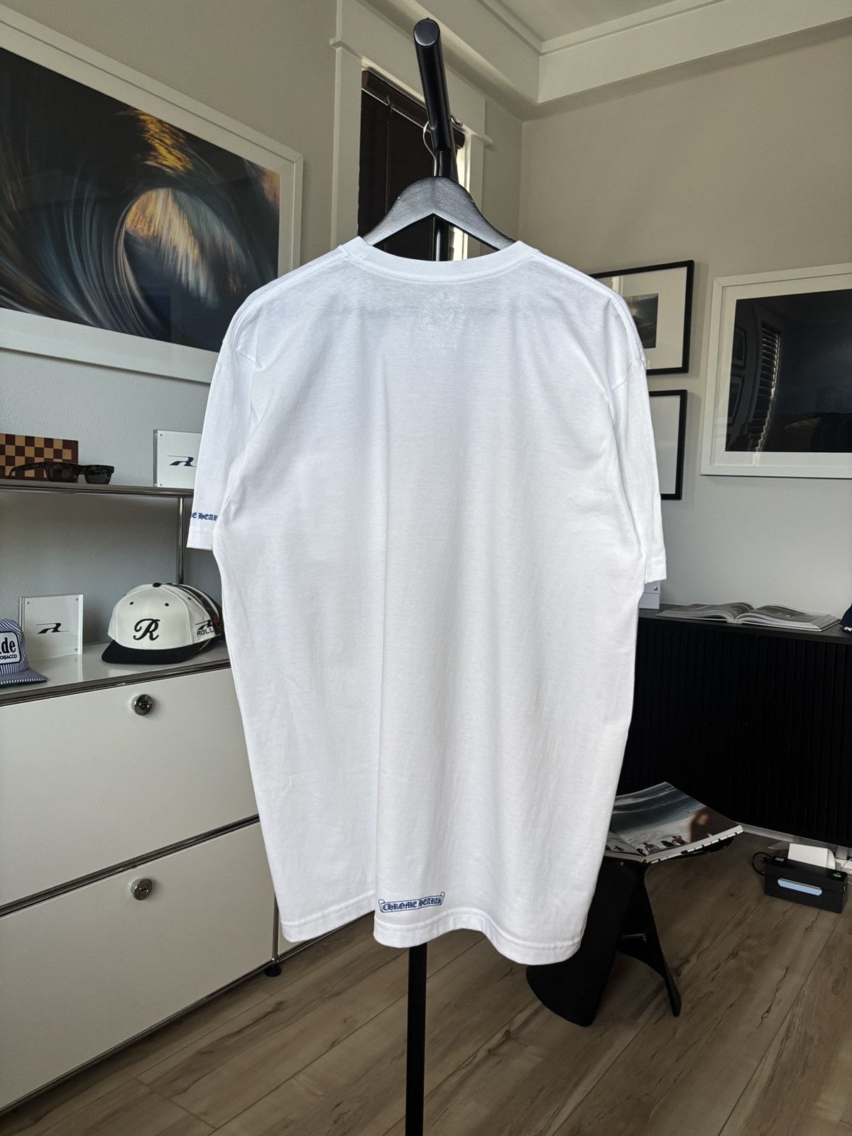 Chrome Hearts BRAND NEW | RECEIPT | BARTH BLUE NECK LOGO TEE Size US XL / EU 56 / 4 - 4 Thumbnail