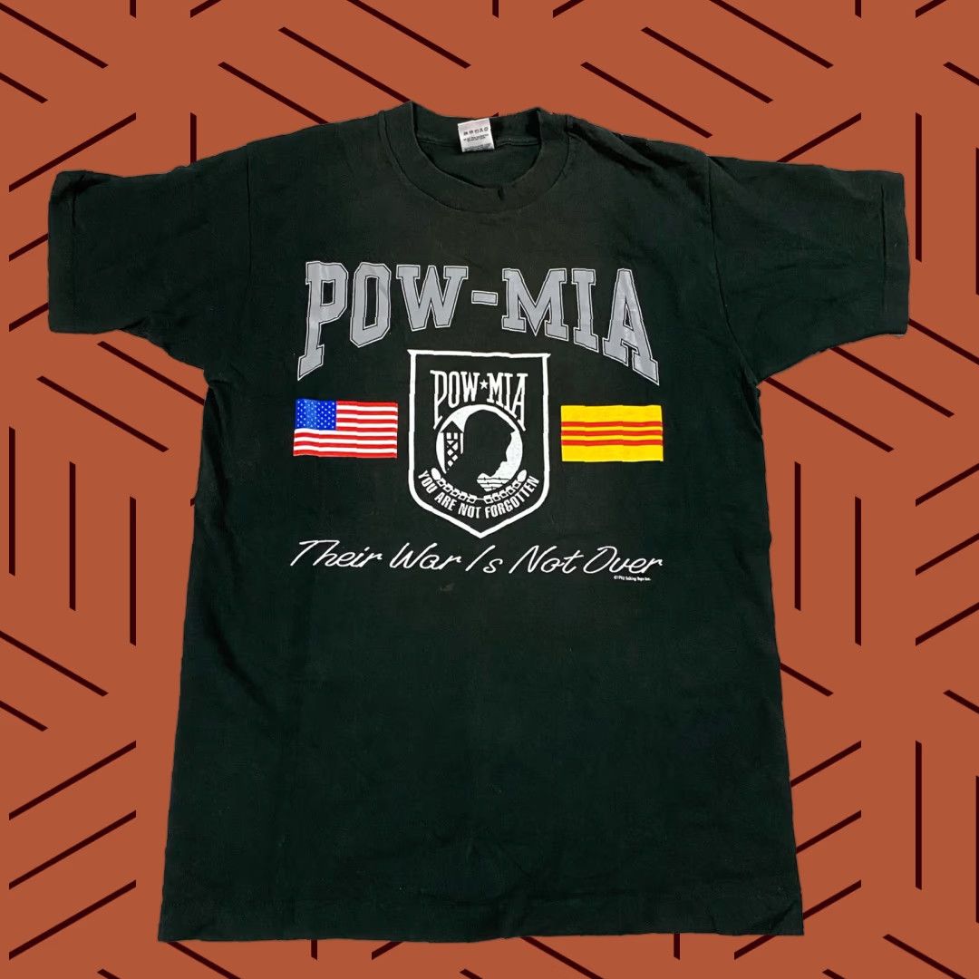 Fruit Of The Loom VINTAGE Power MIA Tee Shirt 1992 Graphic Tee Men’s Medium Black Cotton Short Sleeve USA Made Fruit of the Loom M Mens Size Medium Size US M / EU 48-50 / 2 - 1 Thumbnail