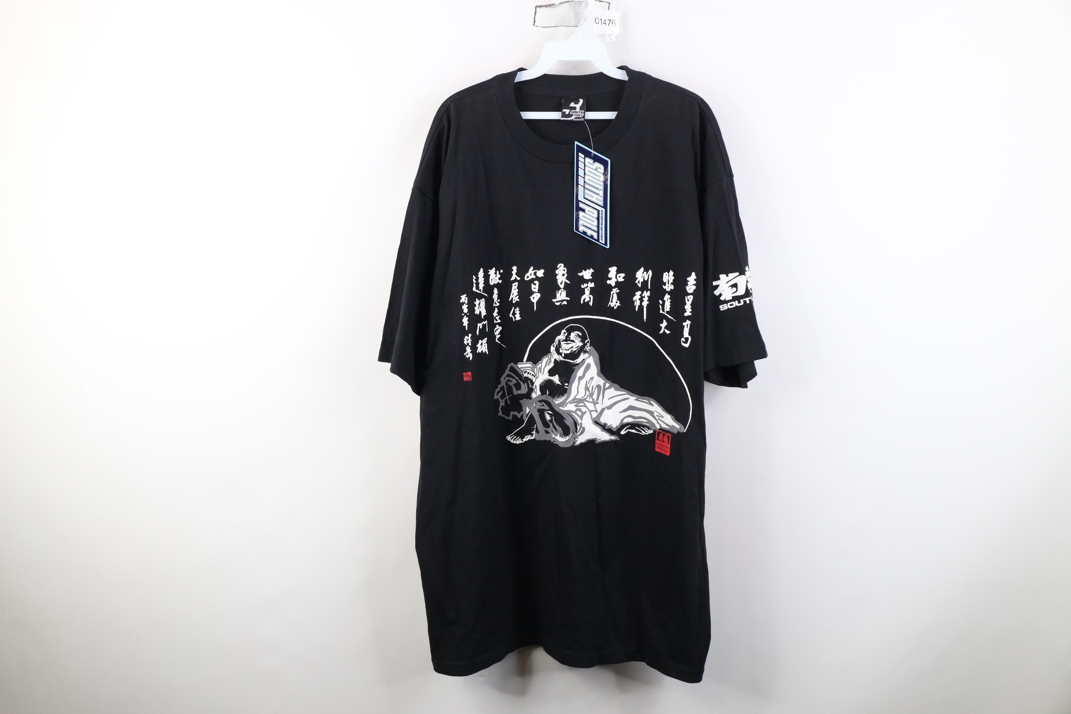 Vintage Deadstock Vintage 90s Southpole Buddha Short Sleeve T-Shirt Size US XXL / EU 58 / 5 - 1 Thumbnail