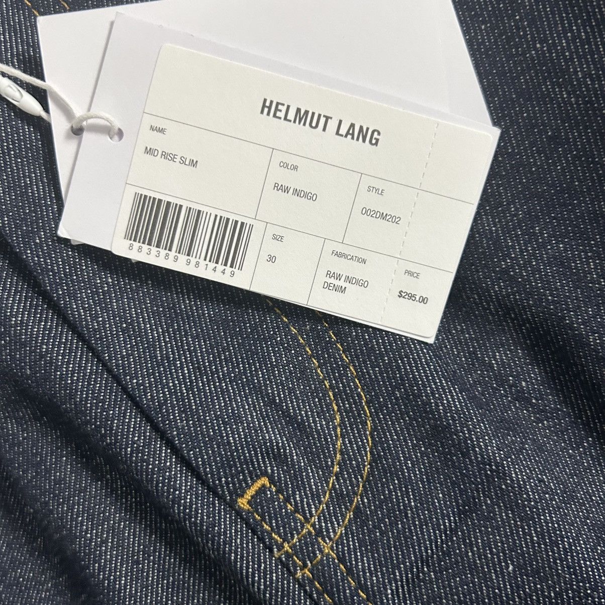 Helmut Lang New Helmut Lang Raw Indigo Slim Straight Jeans Size 30 Size US 30 / EU 46 - 4 Thumbnail