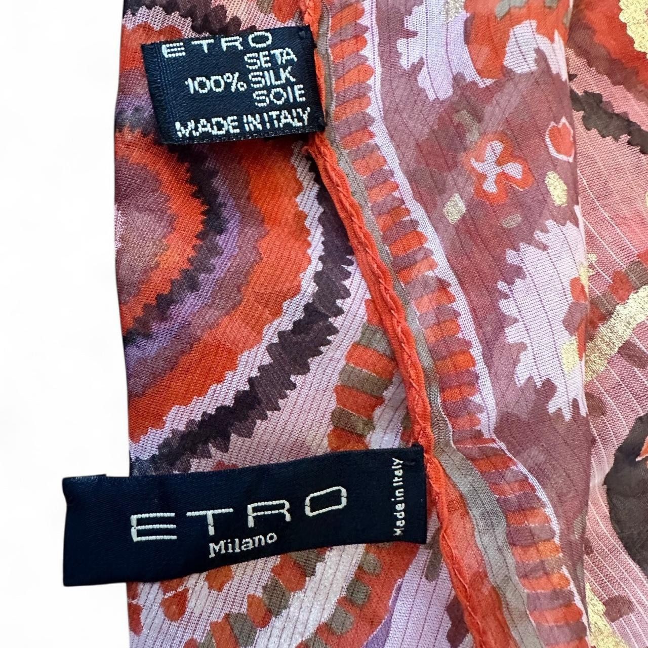 Etro ETRO paisley 100% silk scarf 135cm 53″ square REATIL $890 Size ONE SIZE - 2 Thumbnail