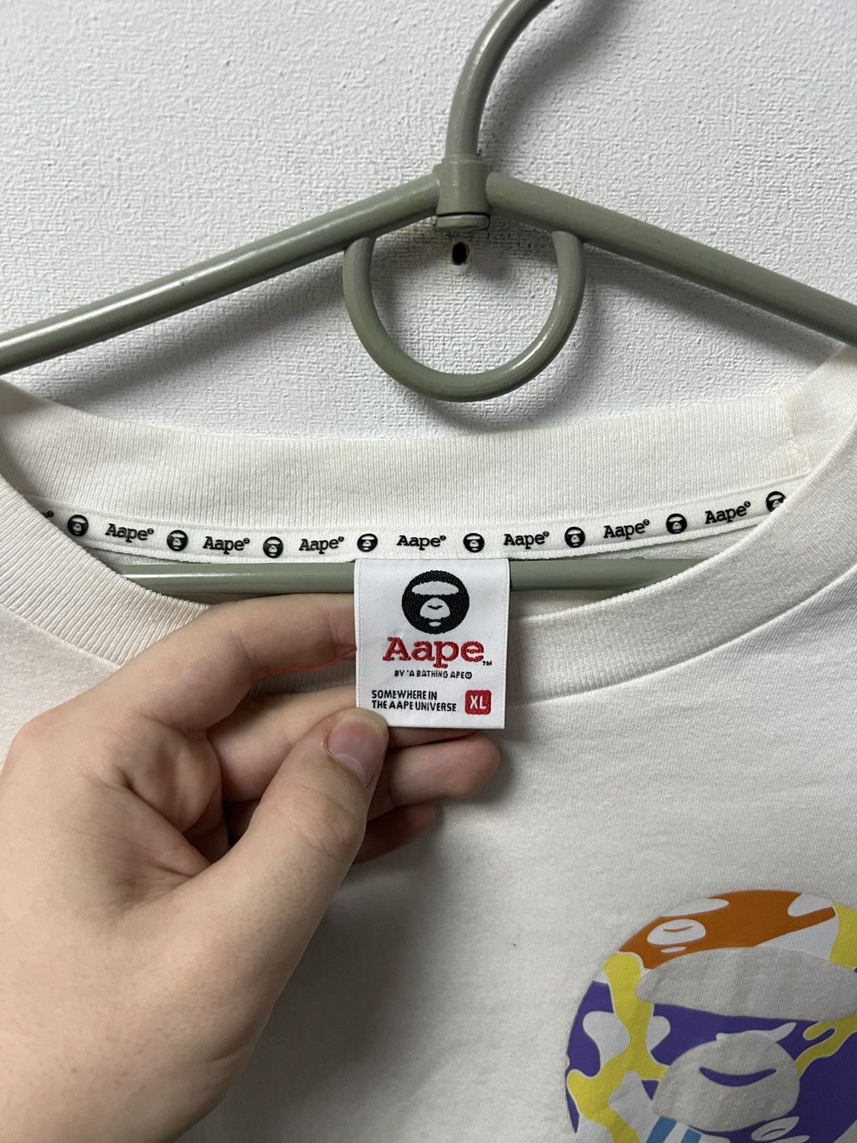 Aape Aape Bape circle logo t-shirt tee big logo Size US XL / EU 56 / 4 - 6 Thumbnail