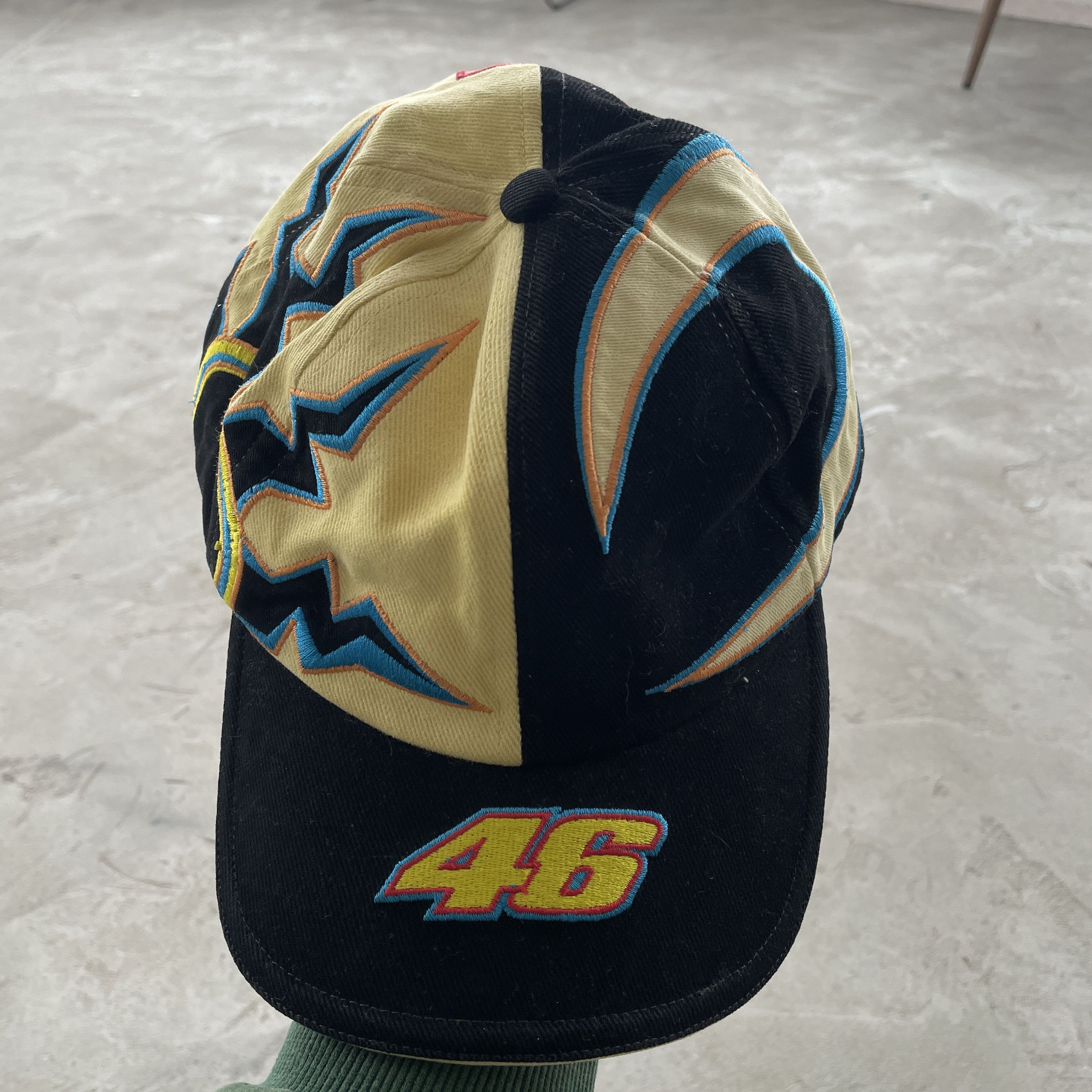 Vintage Valentino Rossi VR46 Moto GP Racing Hat Sun Moon Daring Cap Size ONE SIZE - 6 Thumbnail