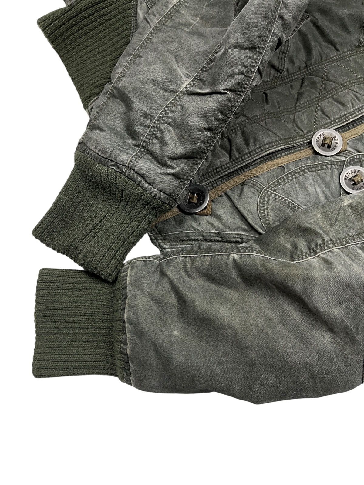 If Six Was Nine Vintage y2k Cropped Faux Fur Alaska Bomber Jacket Washed Size XS / US 0-2 / IT 36-38 - 9 Thumbnail