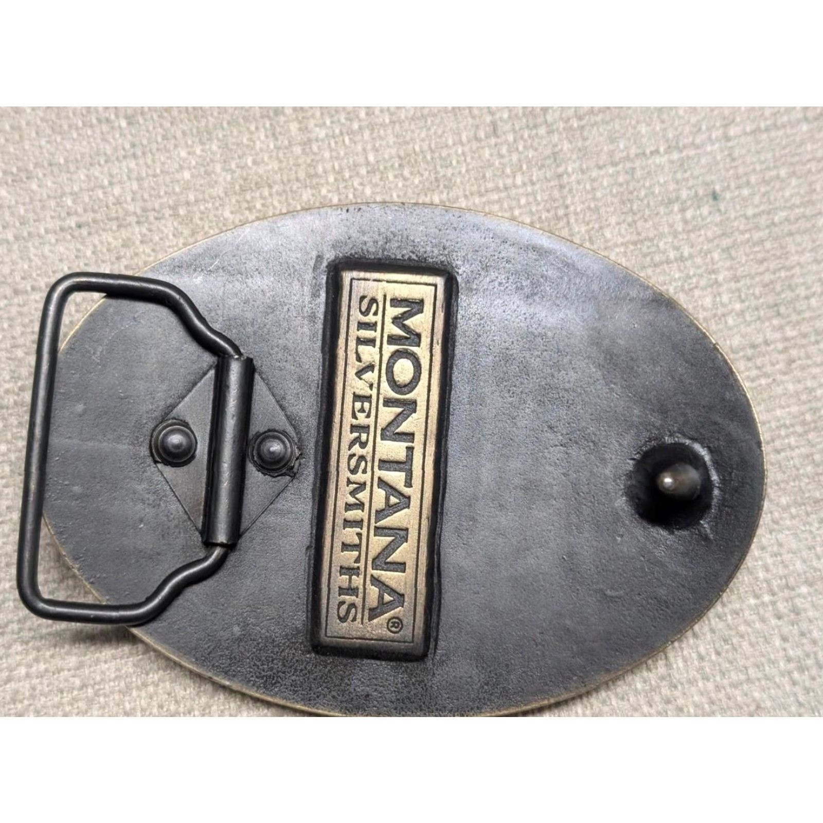 Vintage VINTAGE Montana Silversmiths Belt Buckle BRASS Heavy Eagle USA Men Buckle 1.5 in Size ONE SIZE - 3 Thumbnail