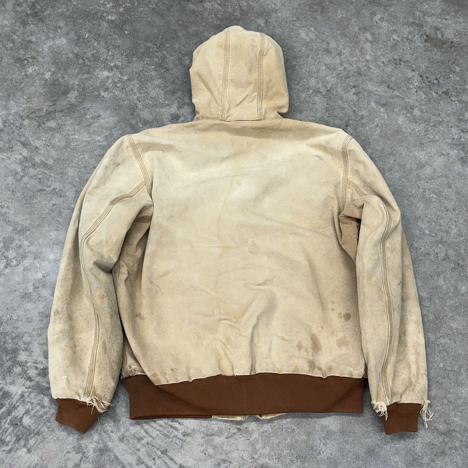 Carhartt Carhartt Tan Khaki Brown Hooded Workwear Jacket Mens L Brand Size US L / EU 52-54 / 3 - 4 Thumbnail