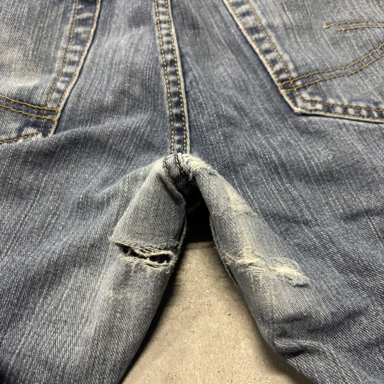 Japanese Brand × Vintage Crazy Vintage Y2K/2000s Grunge Dark Wash Denim Jeans! Size US 34 / EU 50 - 7 Thumbnail