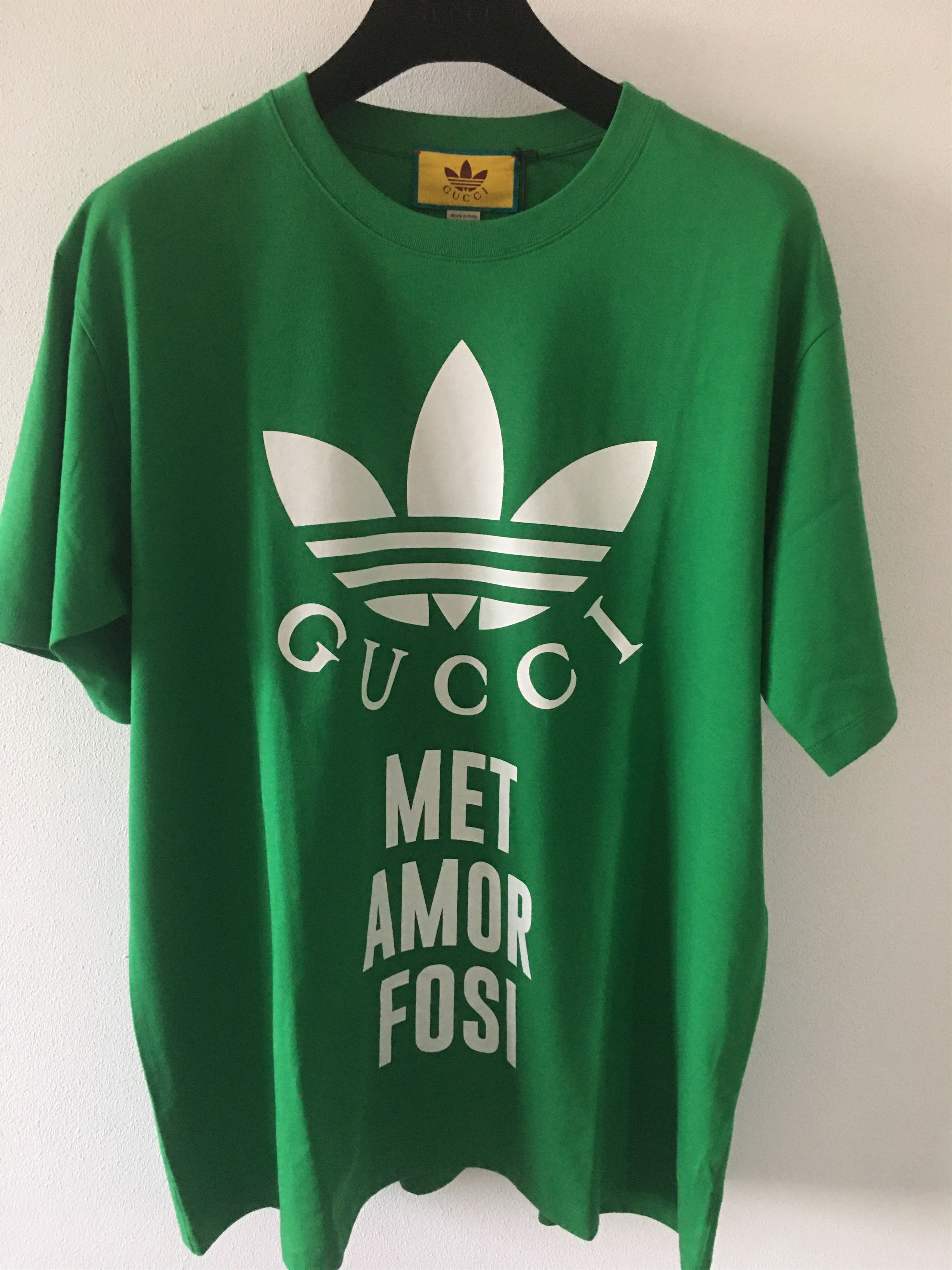 image of Gucci T-Shirt Logo Print in Green, Men's (Size XL)