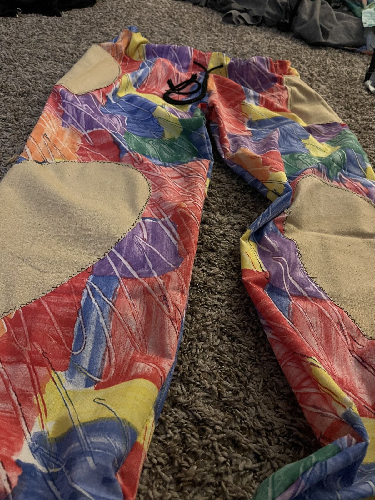 Handmade Painted Love Sweatpants Size US 34 / EU 50 - 8 Thumbnail