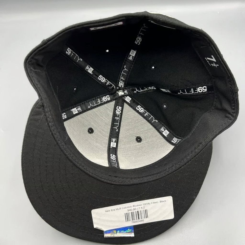 New Era Colorado Rockies Hat Men 7 1/2 59Fifty New Era MLB Fitted Size ONE SIZE - 5 Thumbnail