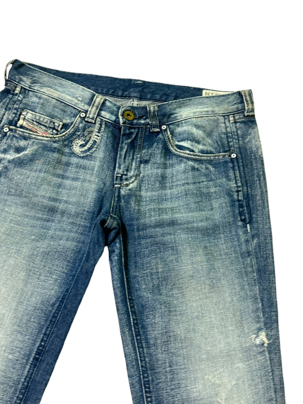 Hysteric Glamour FLARE DIESEL INDUSTRY COW LEATHER LOW RISE DENIM Size US 29 - 5 Thumbnail