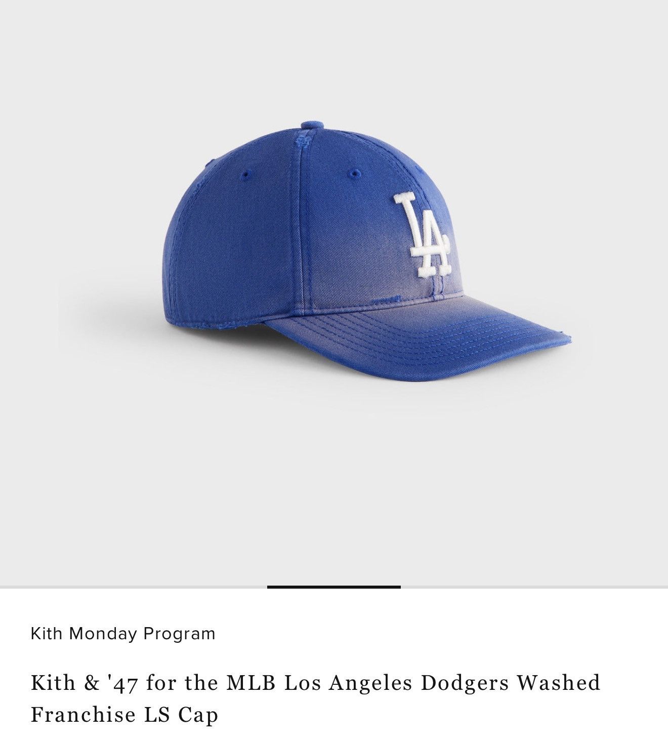 47 Brand × Kith KITH & ‘47 for the MLB LA DODGERS washed franchise LS cap Size ONE SIZE - 3 Thumbnail