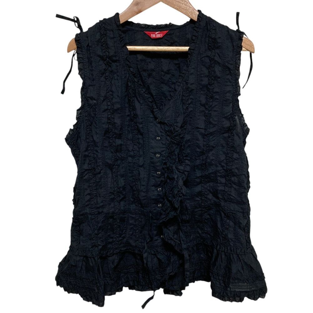 Other Other PINK HOUSE Frill Pleated Blouse Textile Tops DUTY FREE for USA Size ONE SIZE - 1 Thumbnail