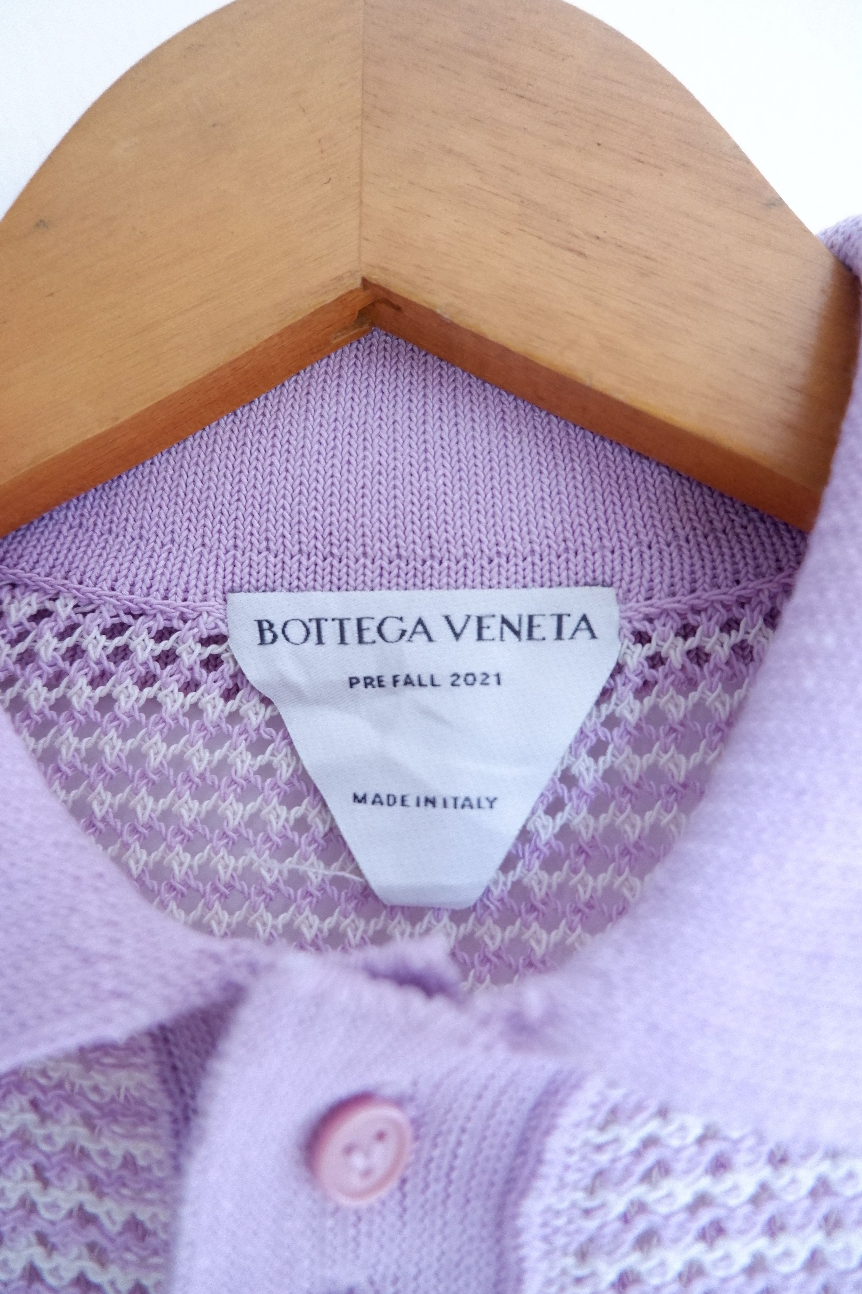 Bottega Veneta Bottega Veneta Pre Fall 2021 Ribbed Mesh Knit Polo Shirts Size S / US 4 / IT 40 - 6 Thumbnail
