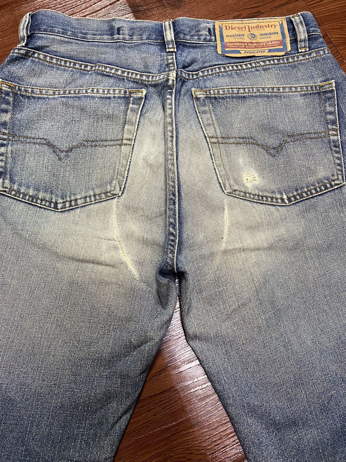 Diesel Black Gold Vintage Diesel Industry Faded Wash Distressed Slim Jeans Size US 30 / EU 46 - 13 Thumbnail