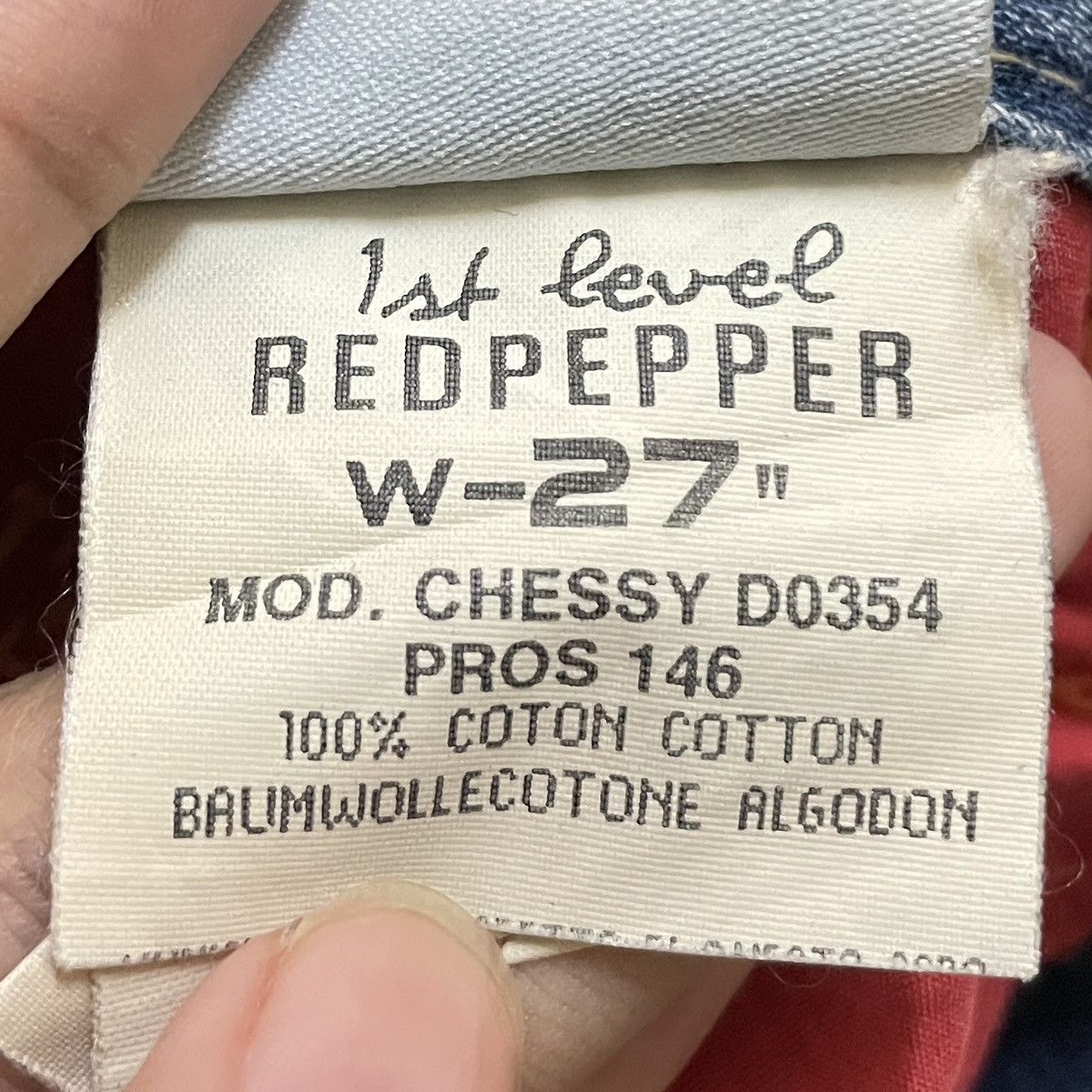 Japanese Brand Rare Vintage Japanese Brand Red Pepper Flared Jeans 1990s Size US 27 - 10 Thumbnail