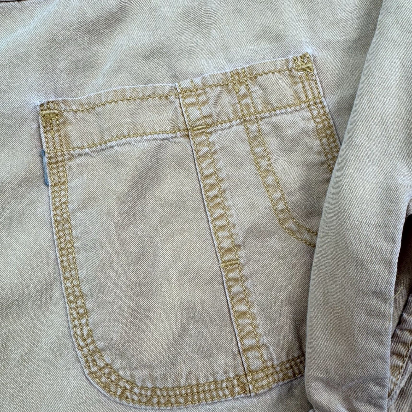 Levi's VINTAGE Levi's Button-Up Shirt Western Cowboy 90s Adult Large Beige Mens Shirt Regular 90s Cowboys Size US L / EU 52-54 / 3 - 4 Thumbnail