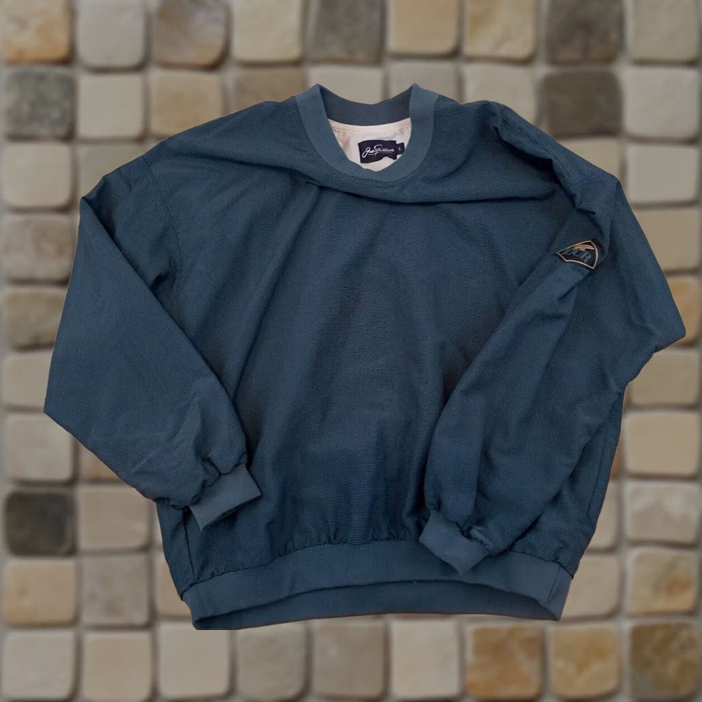 Vintage Jack Nicklaus Tour Green Striped Supplex Nylon Golf Pullover USA Jacket, Mens, L, Green, Pullover, All Seasons Size US L / EU 52-54 / 3 - 1 Thumbnail