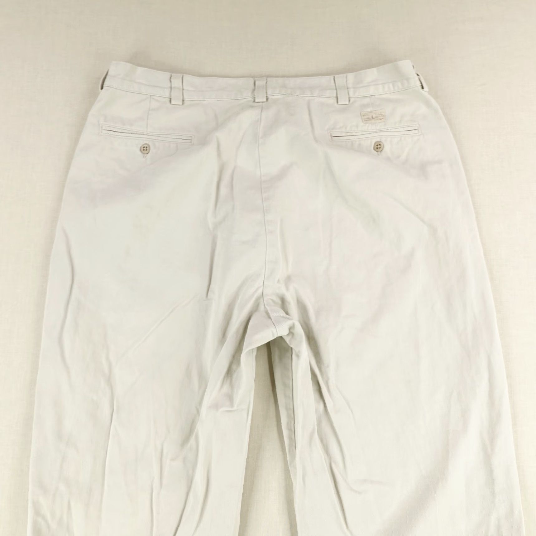 VINTAGE Polo Ralph Lauren Pants Mens 38x34 Chino Khaki Beige 90s USA Polo Pony Straight Leg N/A Mens